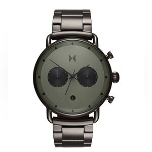 MVMT Blacktop Green Chronograph Dial Gunmetal Tone Stainless Steel Men's Watch